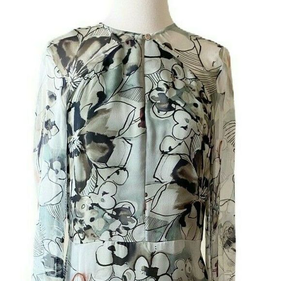 Worth Collection Ivory Sea Glass Dress 6 Green NWT - Picture 4 of 9